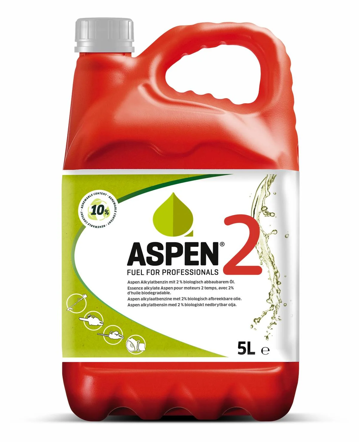 Aspen Alkylaatbenzine, speciale brandstof, 5 l, 2-takt 5 l, 4-takt